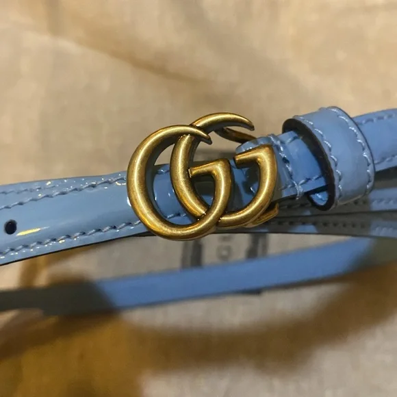 Gucci GG Mousse Top Patent Leather Belt display picture 1